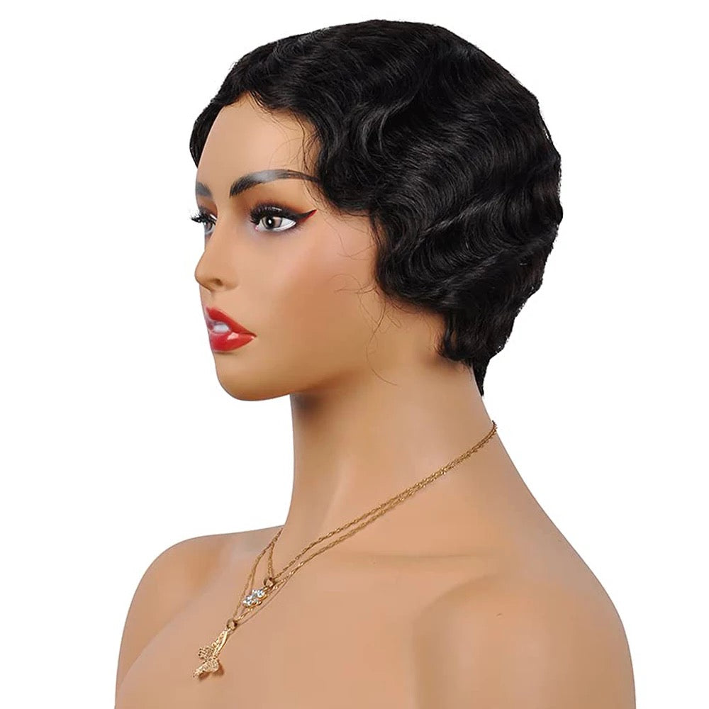 Short Finger Wave Pixie 100% Human Hair