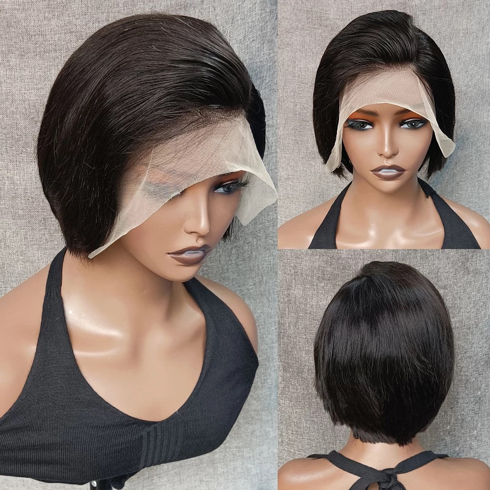 Full frontal lace Human Hair Perique wig