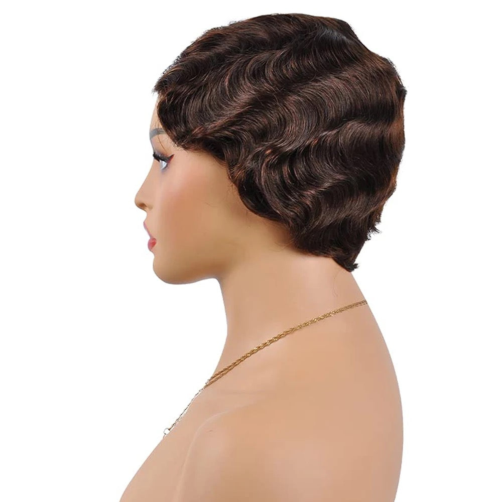 Short Finger Wave Pixie 100% Human Hair