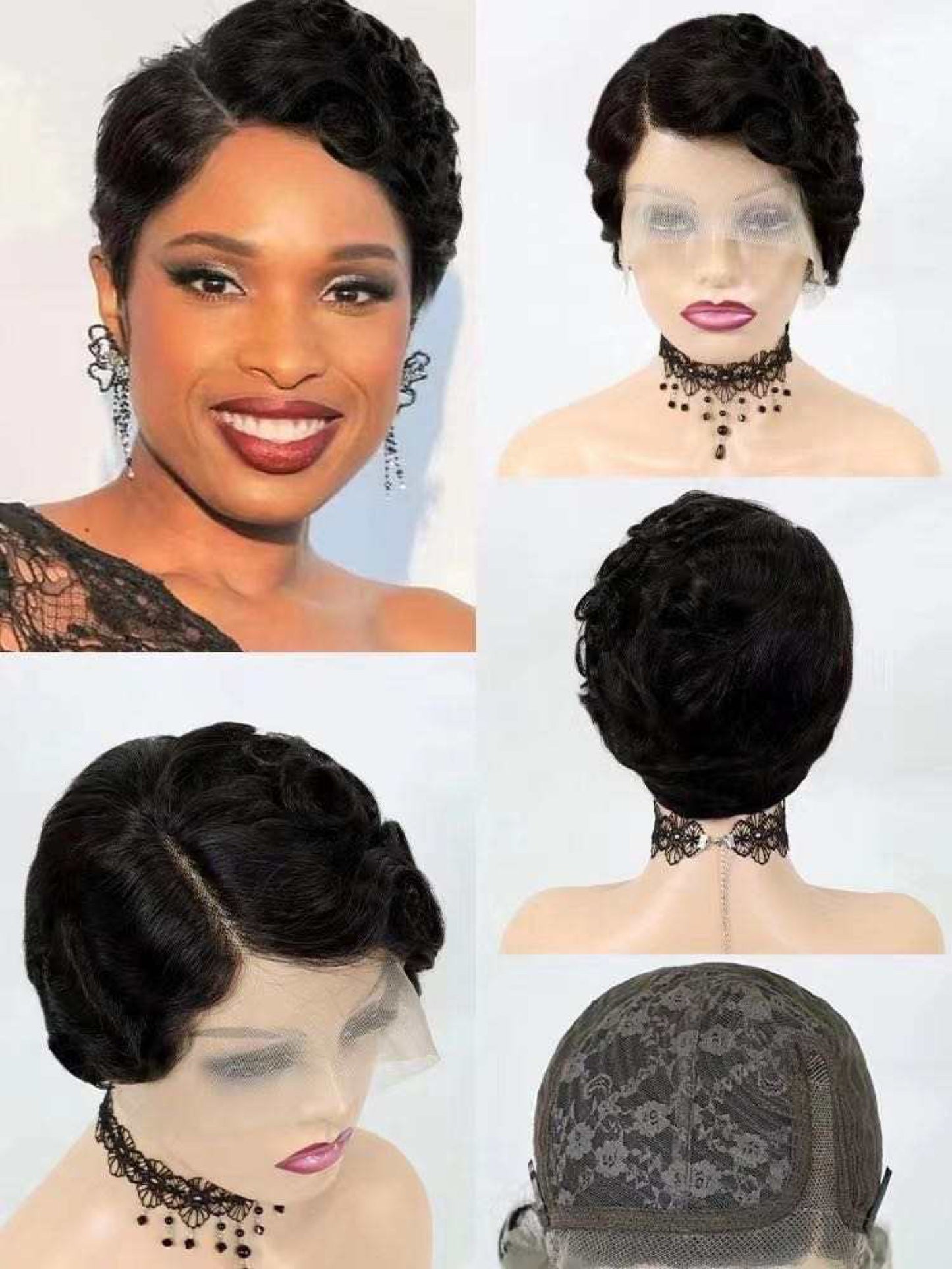 T-Lace Pixie Cut 100% Human Hair