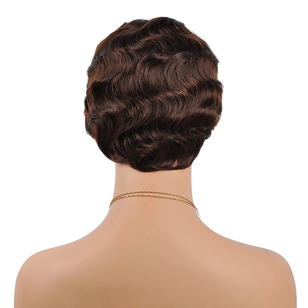 Short Finger Wave Pixie 100% Human Hair